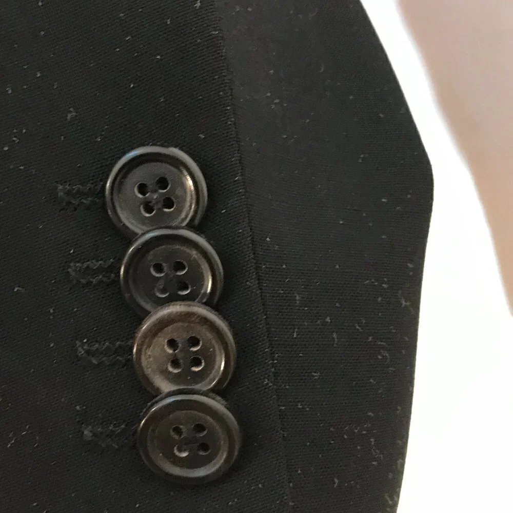 Hugo Boss Black Sport Coat Jacket Blazer size 44L Suit Designer 3 Button WooL - Picture 6 of 12